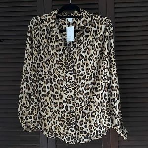 Leopard button down